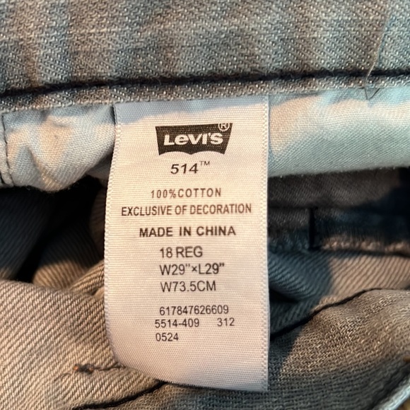 LEVI’S 514 Gray Jean Shorts Cut Offs Denim - Picture 6 of 7